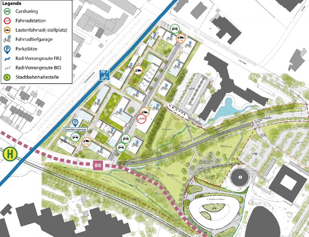 Grafischer Plan des Mobilitätskonzepts