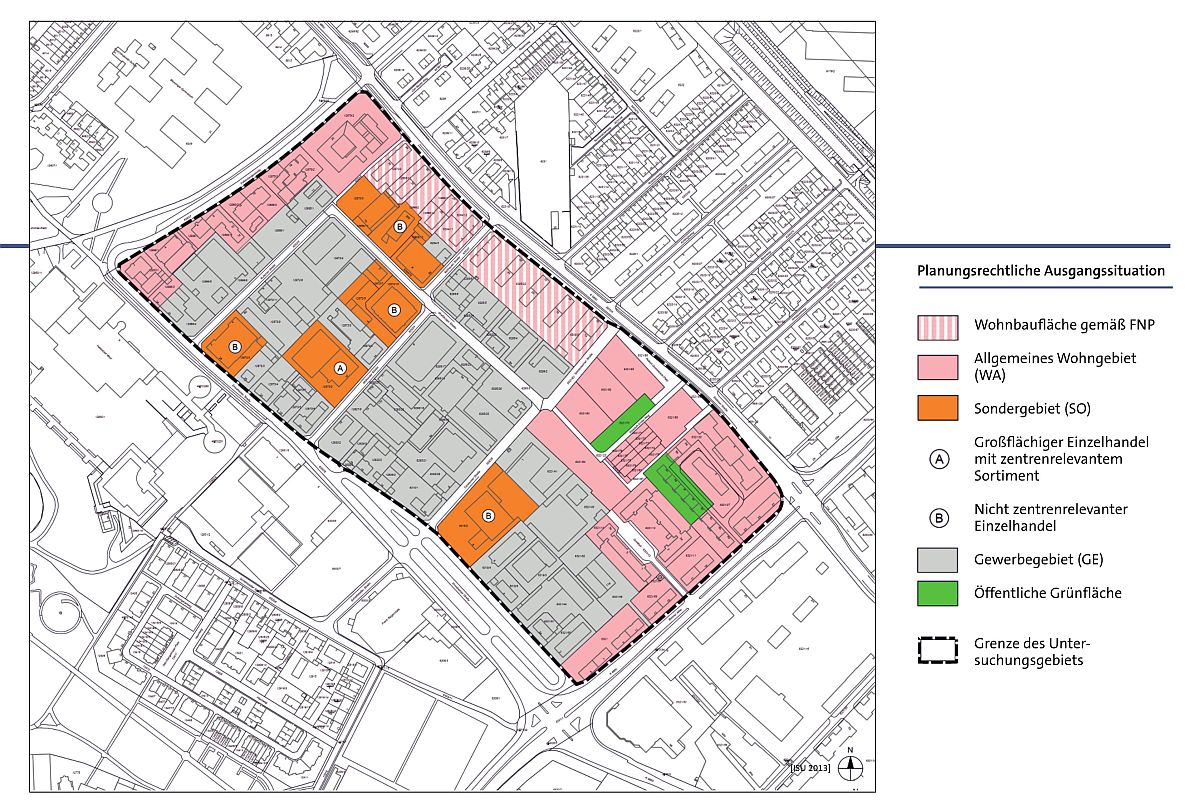 Planzeichnung mit Legende