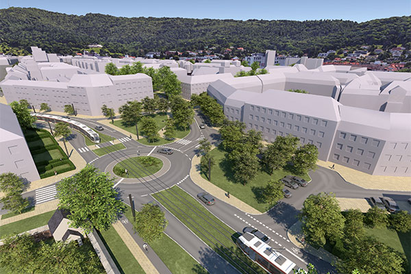 Planung für die Verlegung der Stadtbahn in die Waldkircher Straße