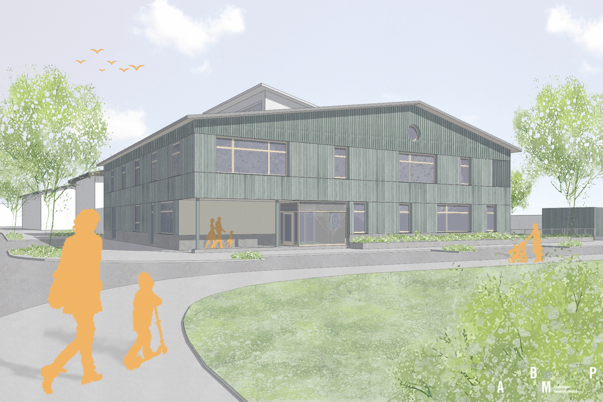 Visualisierung des Kita-Gebäudes