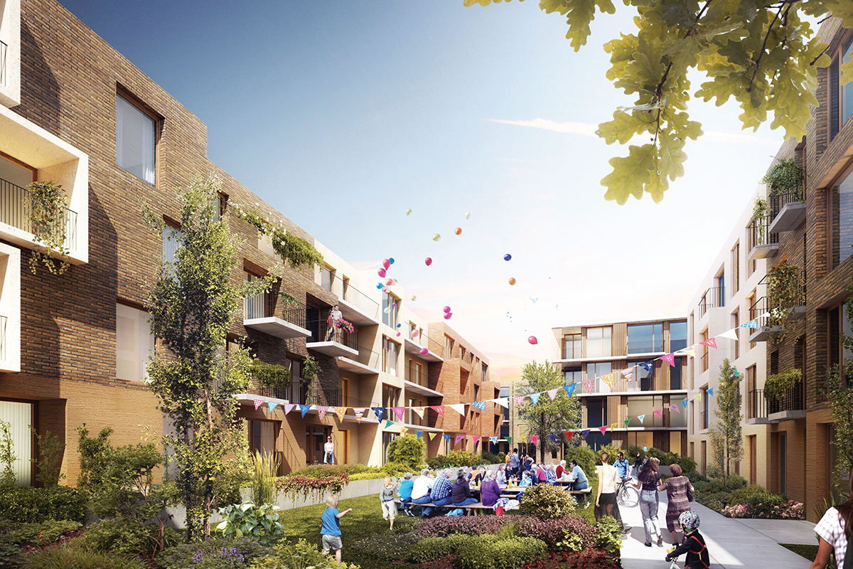 Visualisierung Wohnhof