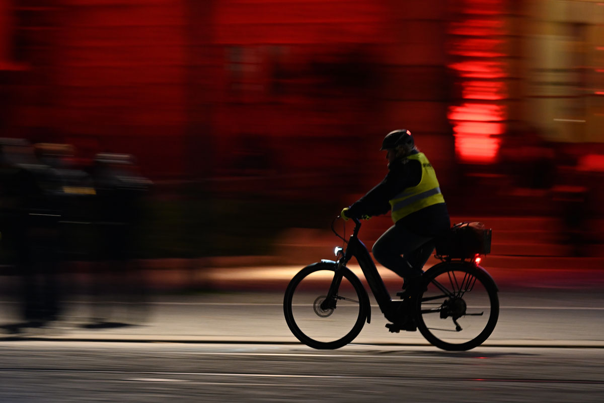 Person auf dem Fahrrad