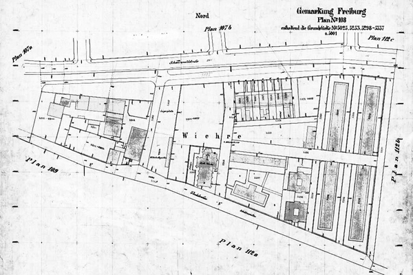 Kopie des Gemarkungsplans Knopfhaeusle um 1900 in schwarzweiß