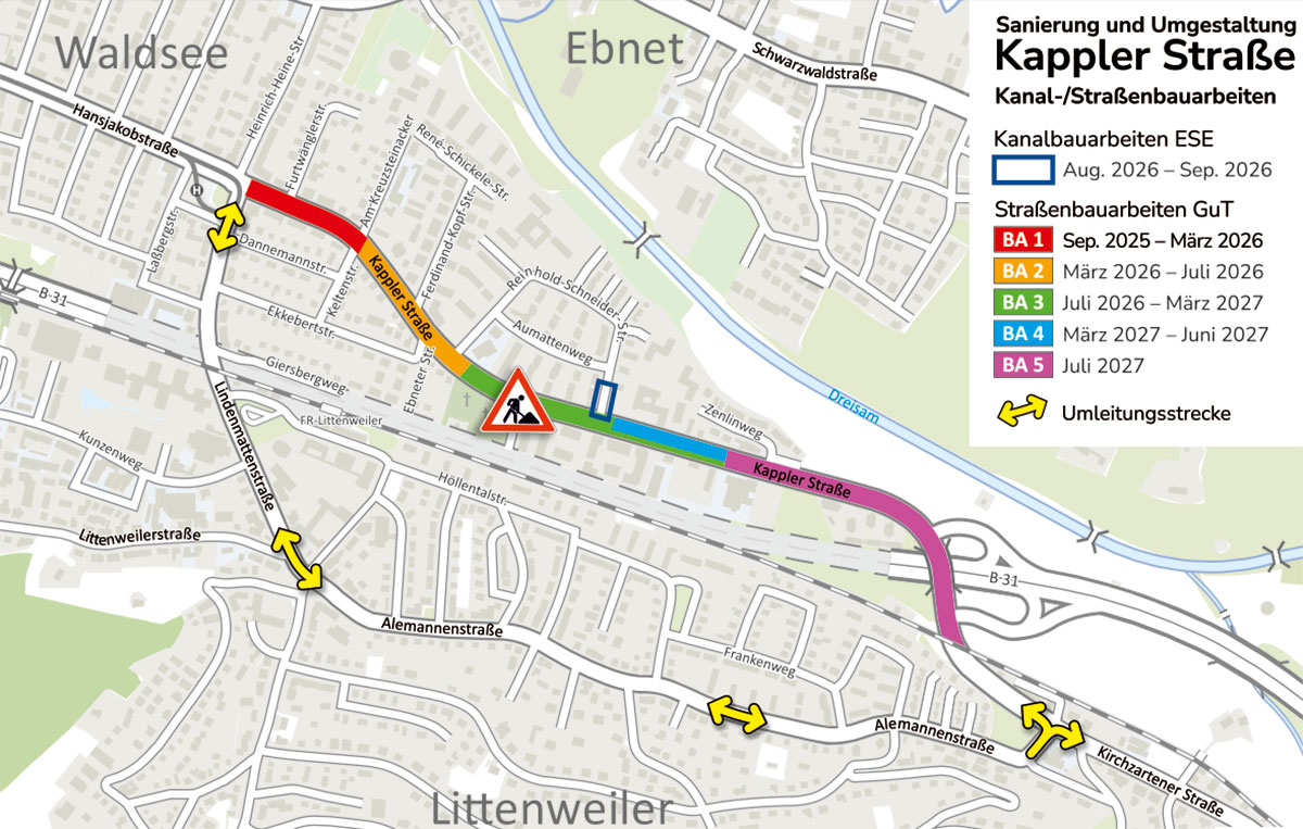 Baustellengrafik Kappler Straße
