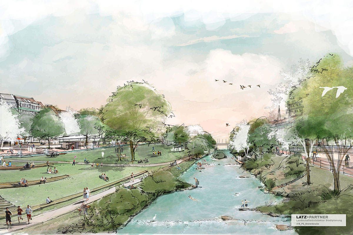 Perspektive Kronenbrücke