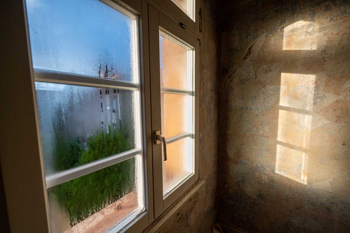 Angelaufene Fensterscheiben