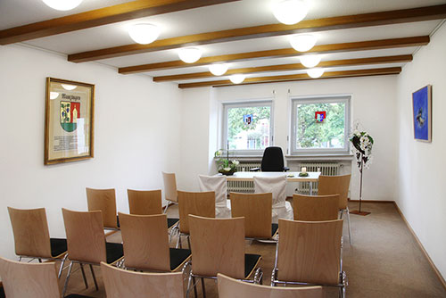 Das kleine Trauzimmer im Munzinger Rathaus.