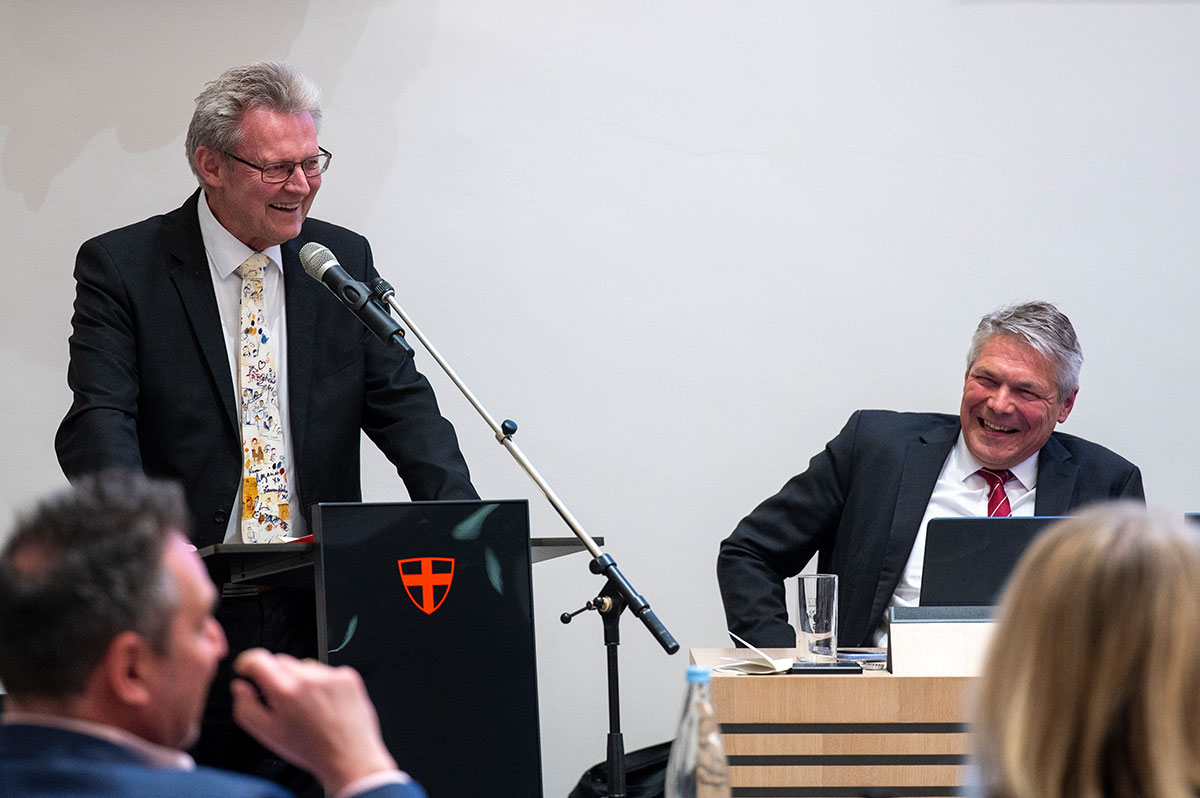 Erster Bürgermeister Ulrich von Kirchbach und Amtskollege Stefan Breiter